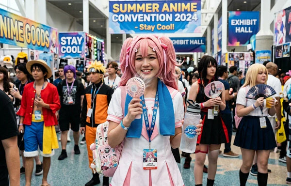 how to stay cool in a wig at a summer anime convention cosplay