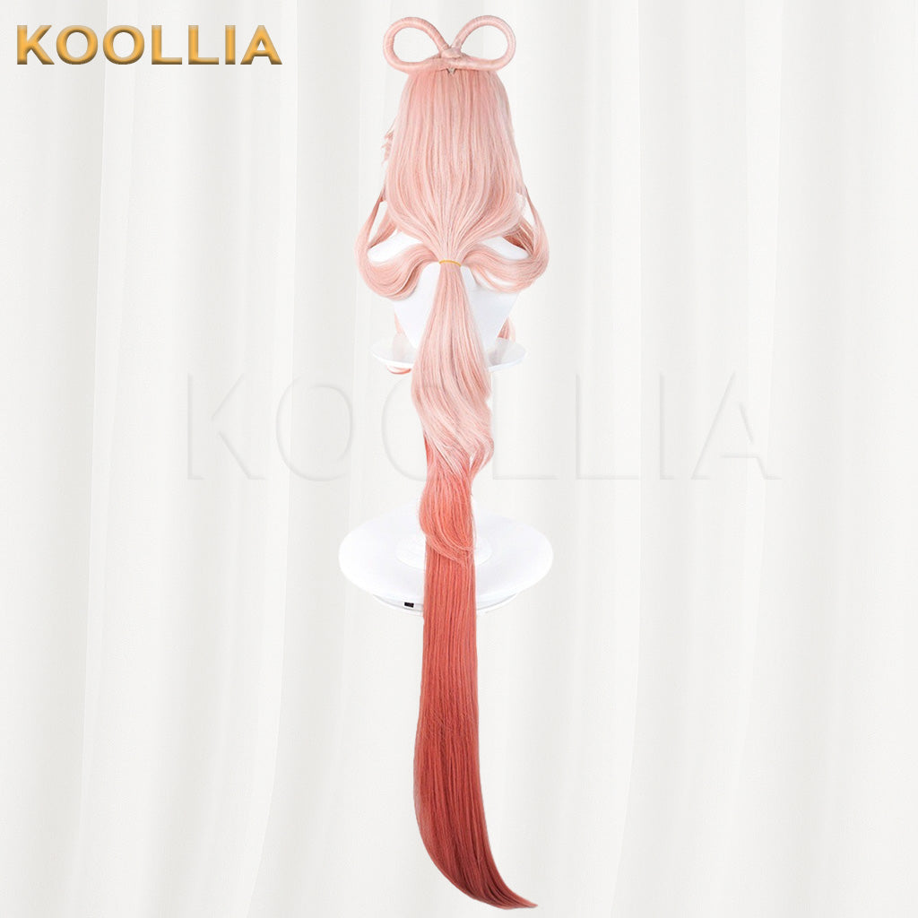 Arknights Asuka Haruka Pink‑Orange Gradient Basic Wig