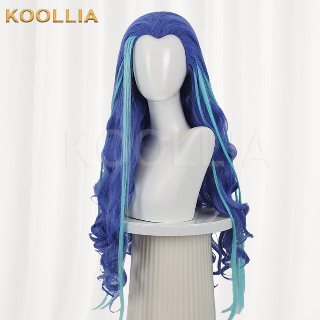 Ne Zha Ao Run Blue Highlight Basic Wig