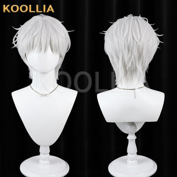 Goddess of Victory Nikke Johan Silver White Short Basic Wig Multi-angle Display by koollia