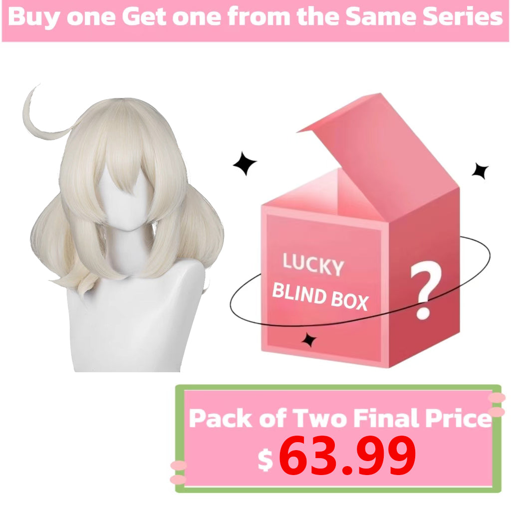 Genshin Impact Klee Long White Hair Basic Wig
