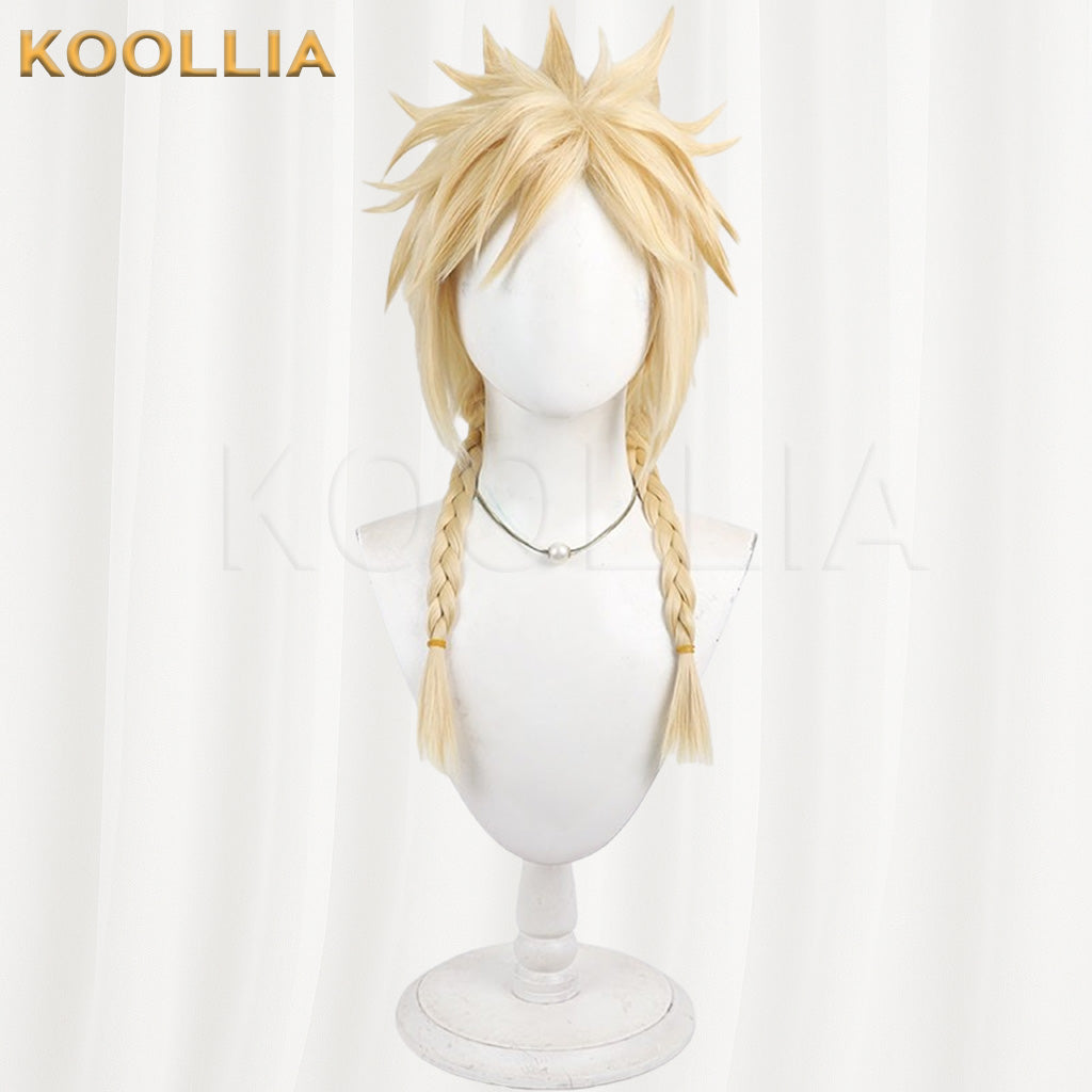 Final Fantasy VII Cloud Strife Pure Light Gold Spiky Basic Wig