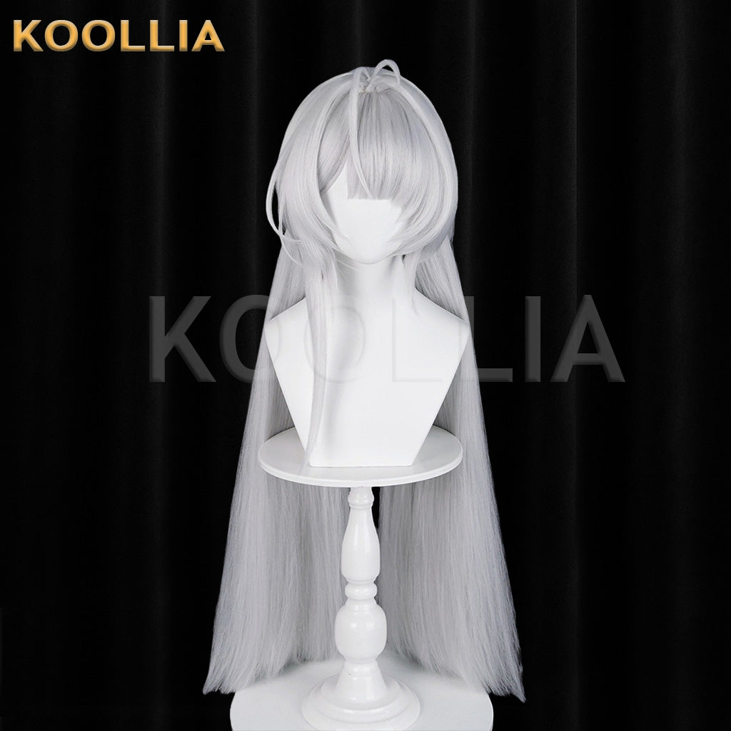Zenless Zone Zero Villeneuve Light Silver Grey Long Twin Tails Basic Wig
