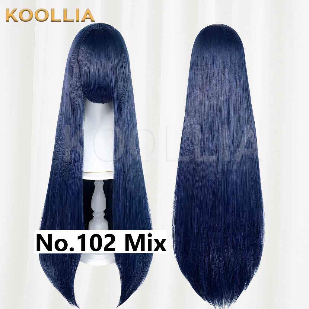 Thickened All-purpose 100cm High Temperature Root Boost Basic Wig with Scalp Top (Around 600g)