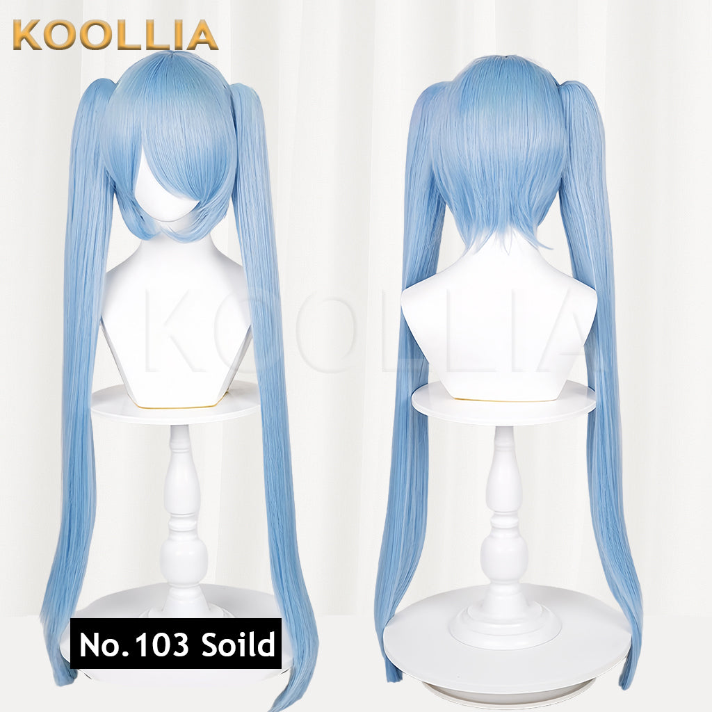 All-purpose Wig Hatsune Miku Twintails With Tiger Mouth Clip
