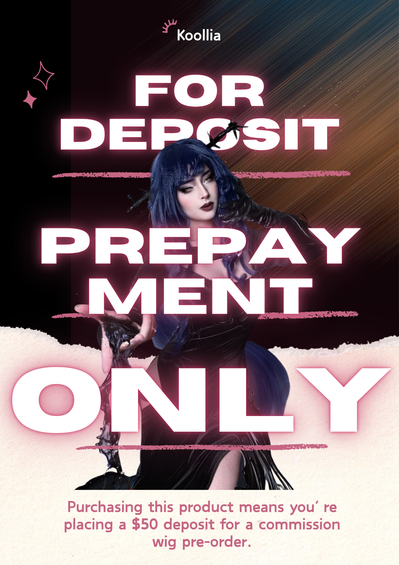 $ For Deposit Prepayment Only——$50 commission Wig Deposit