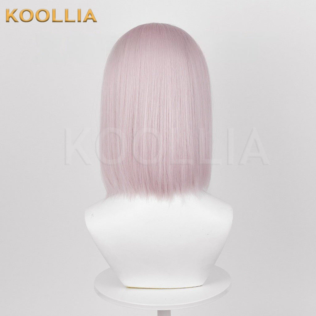 Homem-serra elétrica Makima peruca longa de cabelo rosa básica