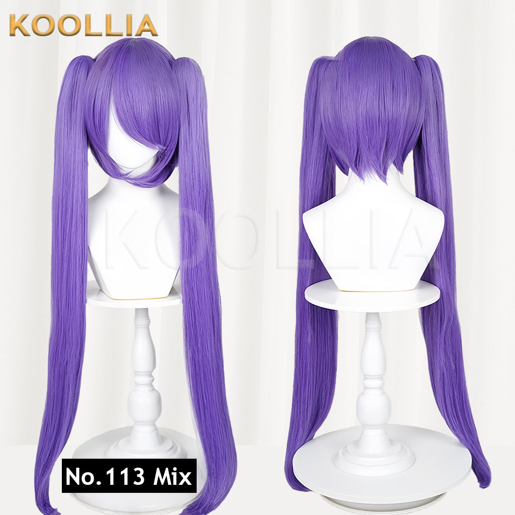 All-purpose Wig Hatsune Miku Twintails With Tiger Mouth Clip