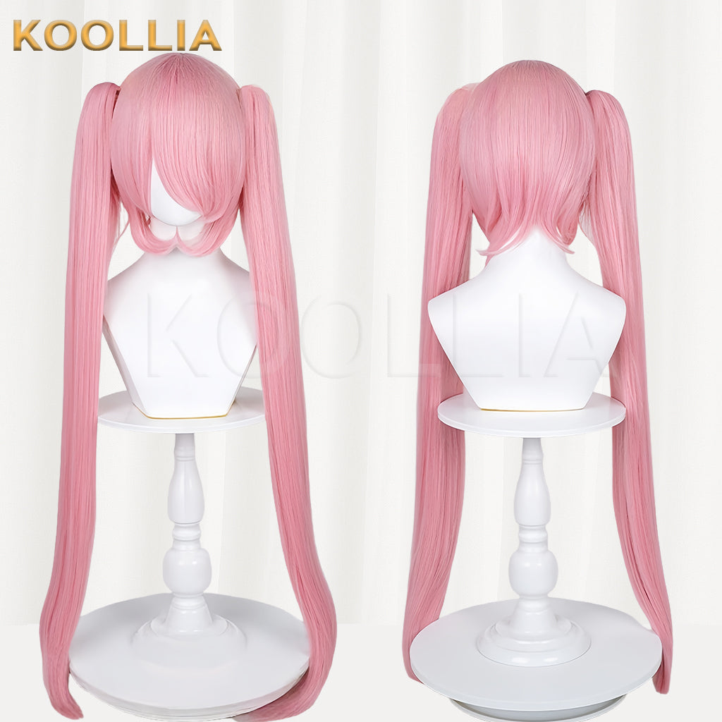 KOOLLIA- Hatsune Miku Longo Verde Azul Cabelo Básico Peruca