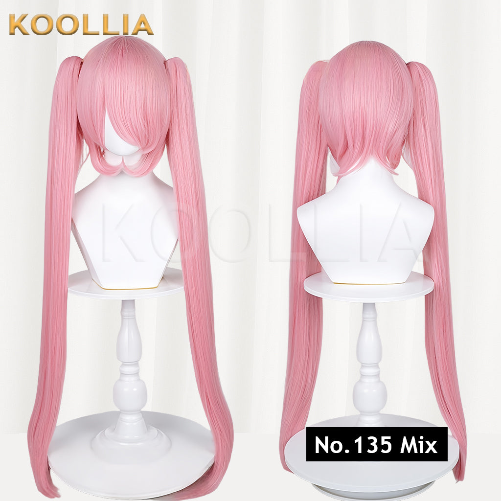 All-purpose Wig Hatsune Miku Twintails With Tiger Mouth Clip