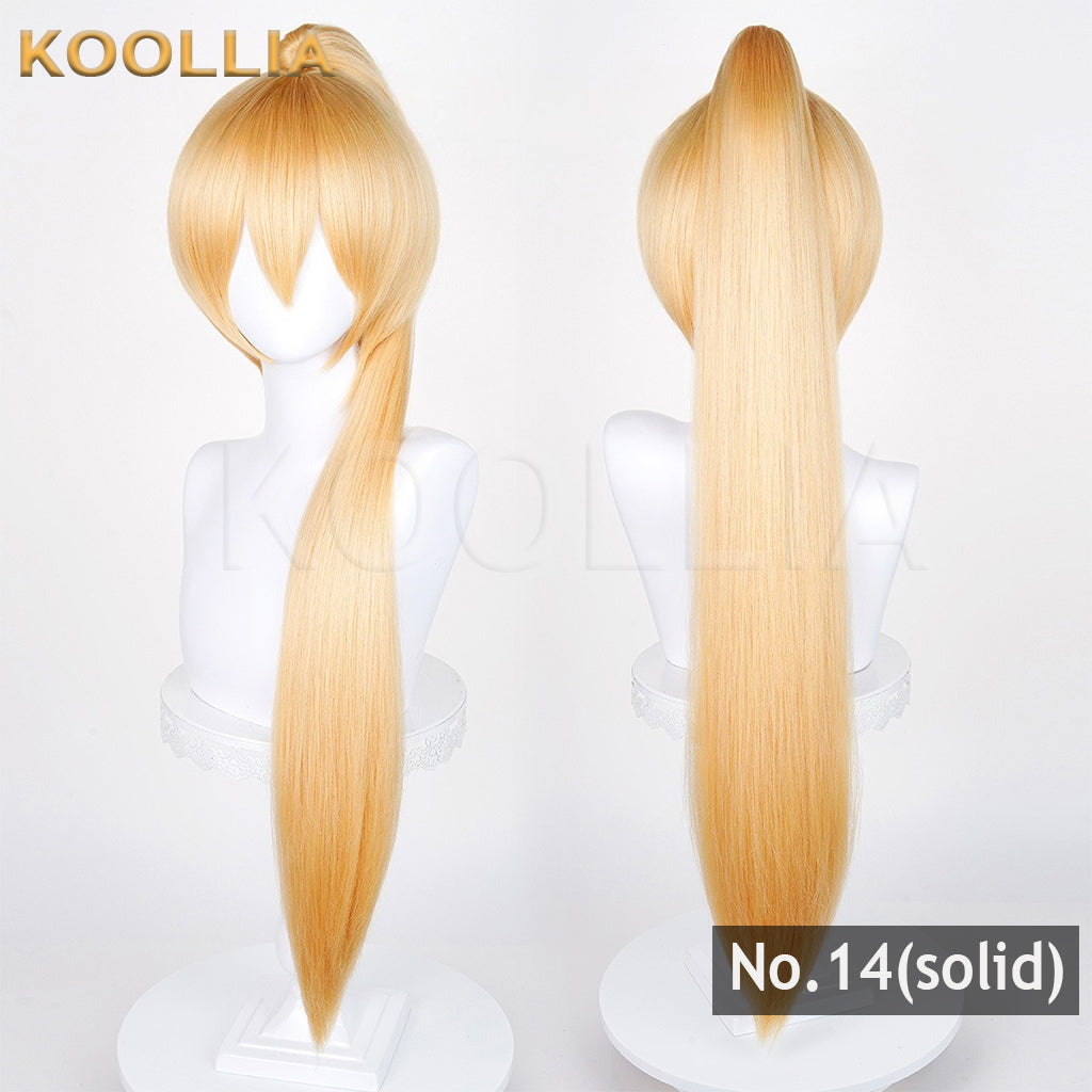 All-purpose 80cm Thick Fluffy Corn Fiber Ponytail with Tiger Mouth Clip