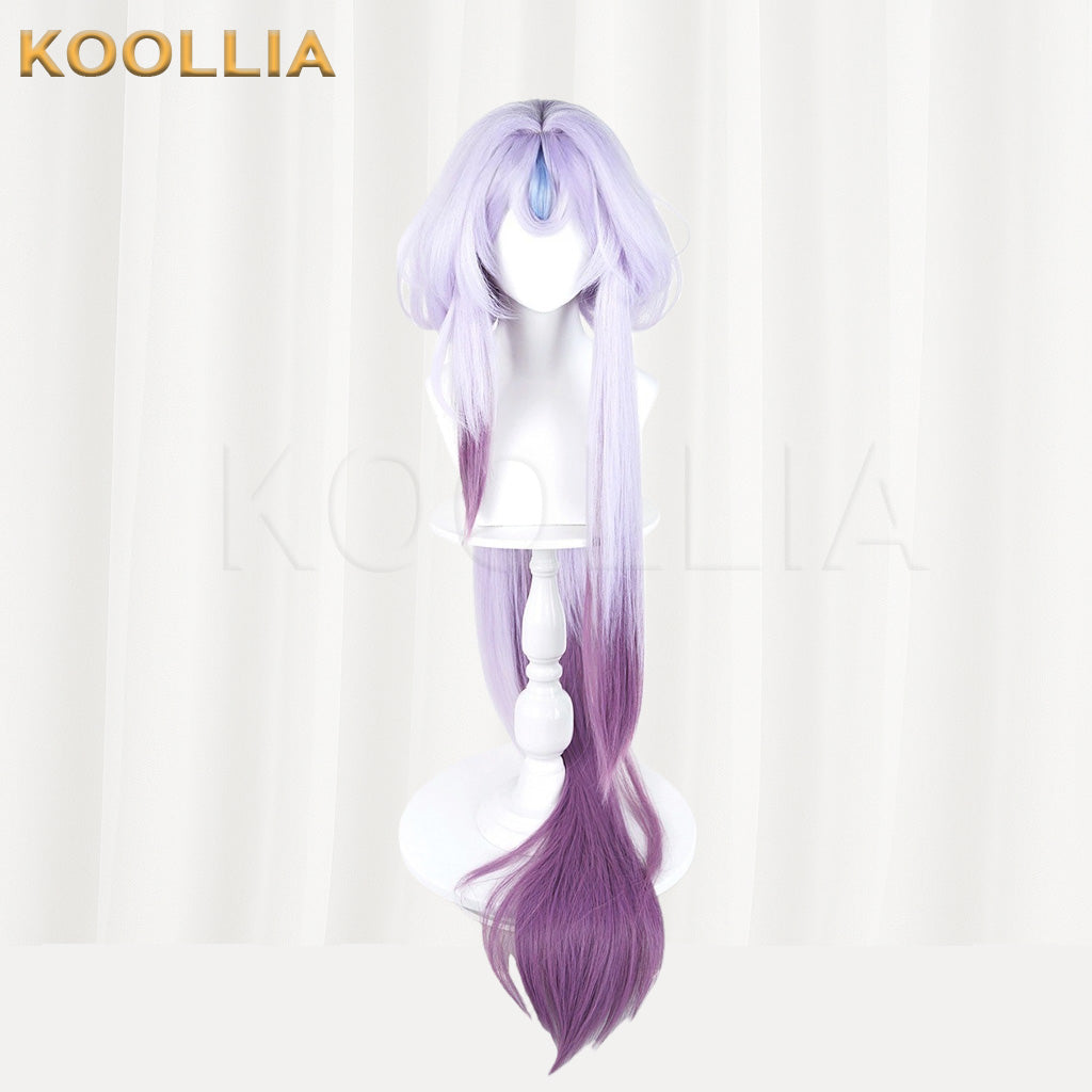 Arknights Jun White-Purple Ombre Extra-Long Detachable Ponytail Basic Wig