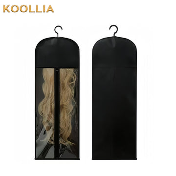 Hanging Wig Storage Bag Set – Dustproof, Moisture-Resistant & Space-Saving with Hook Included Wig Stylist Tools - KOOLLIA