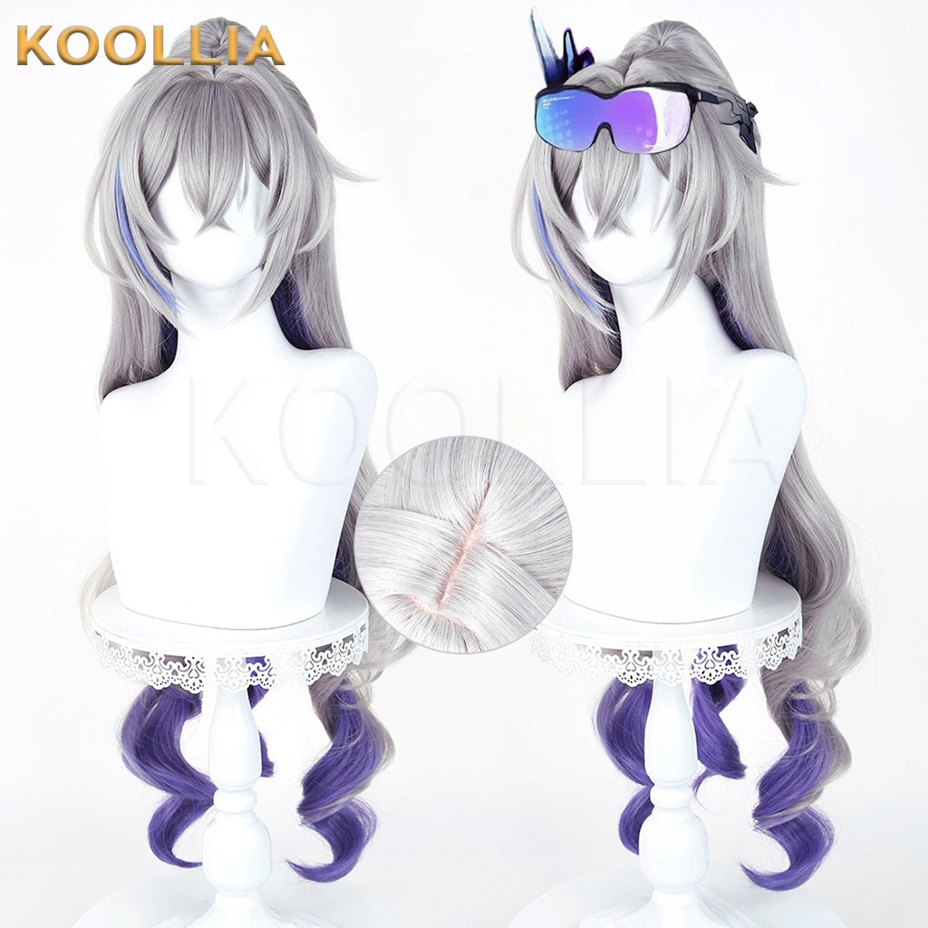 Honkai Star Rail Silver Wolf SP Two-Phase Paradise Long Silver Gray Purple Gradient Hair Basic Wig