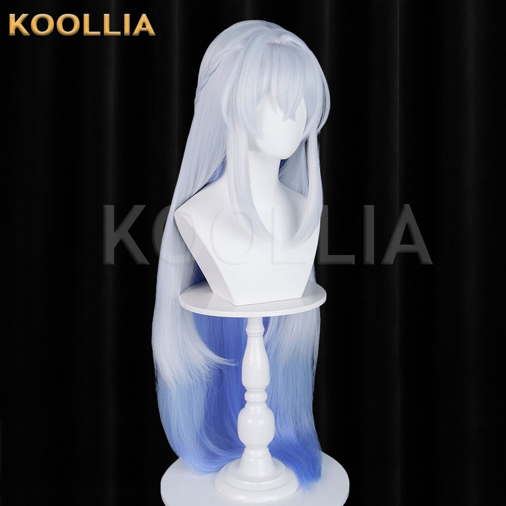 Honor of Kings Da Qiao White Gradient Blue Basic Wig