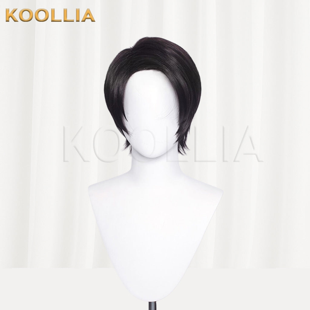 Jujutsu Kaisen Yuta Okkotsu Jet Black 3:7 Parted Short Basic Wig