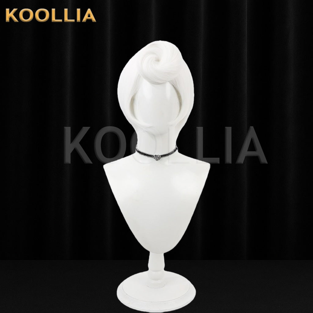 Hazbin Hotel Rosie Pure White Bun Basic Wig