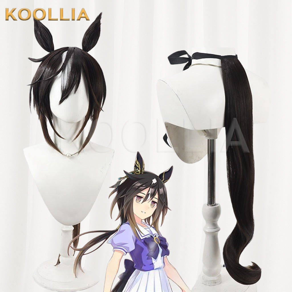 Uma Musume Pretty Derby Stay Gold Black-Brown Gradient Basic Wig