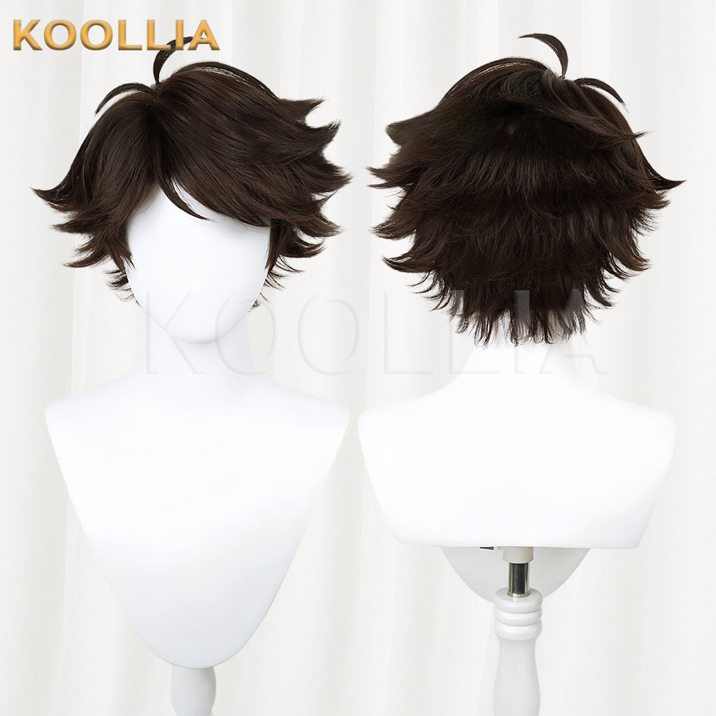 Haikyuu Oikawa Tooru Peruca básica de cabelo preto curto