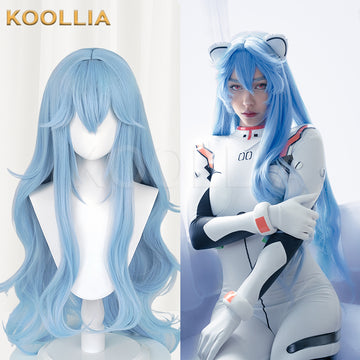 EVA Ayanami Rei Long Blue Hair Basic Wig - KOOLLIA