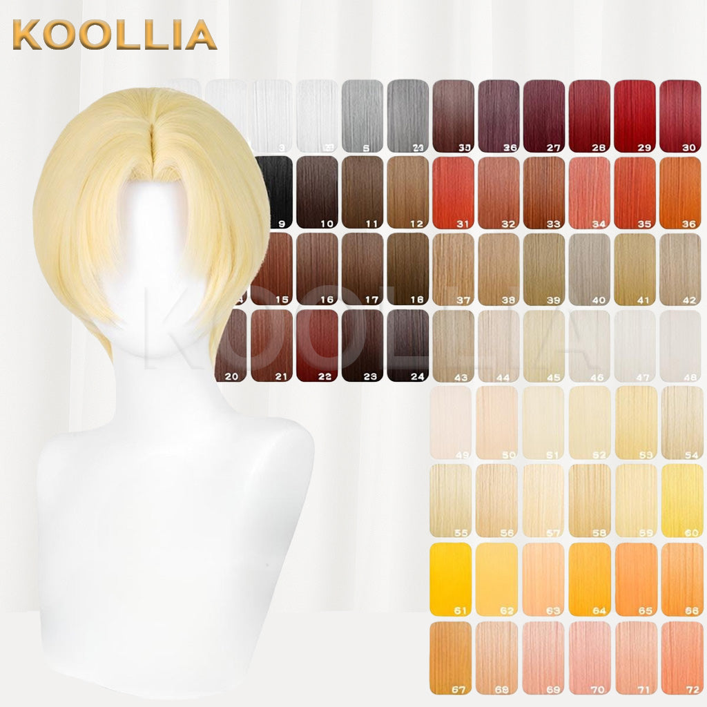 All-purpose 30cm High Temp Basic Wig - Thick Middle Part Short Cut