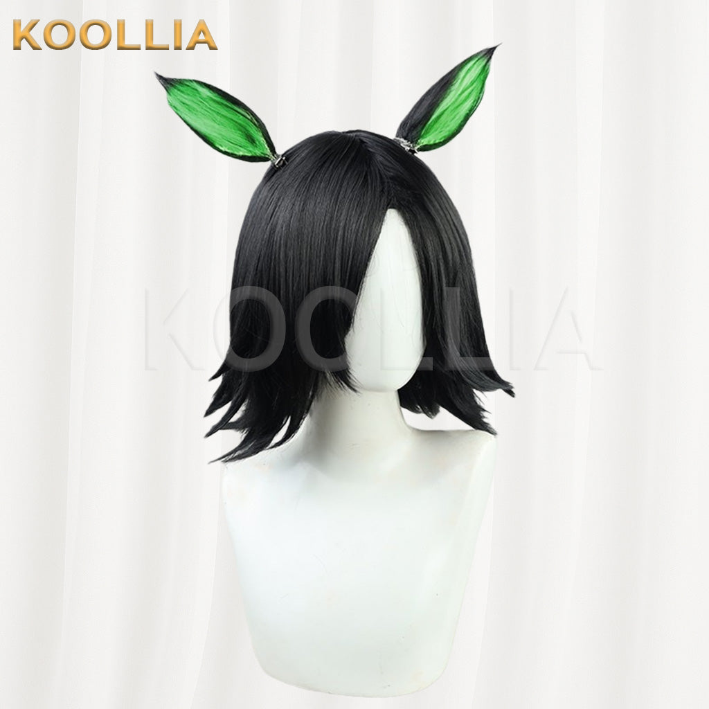 Umamusume Pretty Derby Winning Ticket Pure Black Medium Short Hair Basic Wig