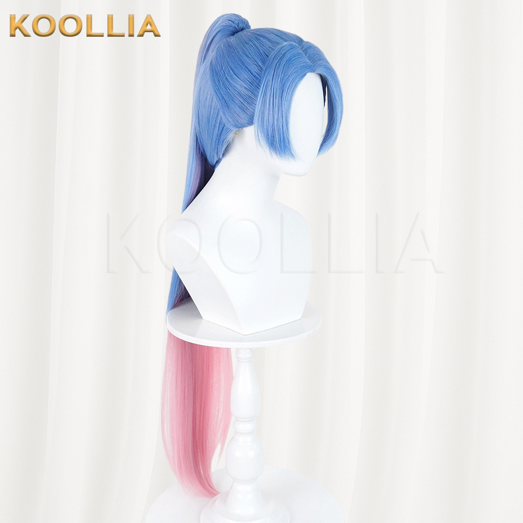 Soul Land 2 Tang Wutong Sky Blue To Peach Pink Ombre Basic Wig