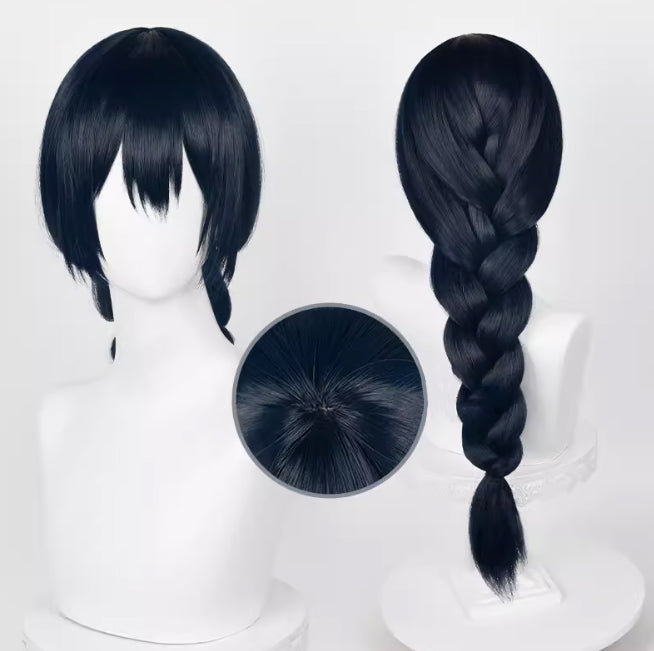 Jujutsu Kaisen Amanai Riko Long Dark Bule Hair Basic Wig