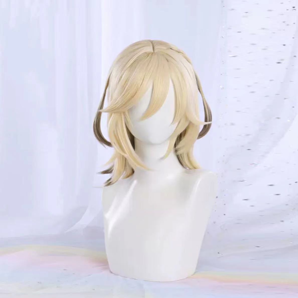 Genshin Impact Kaveh Long Yellow Hair Basic Wig