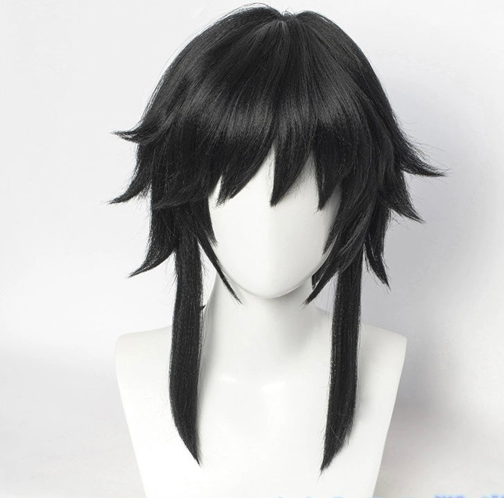 Demon Slayer Tomioka Giyuu Short Black Hair Basic Wig