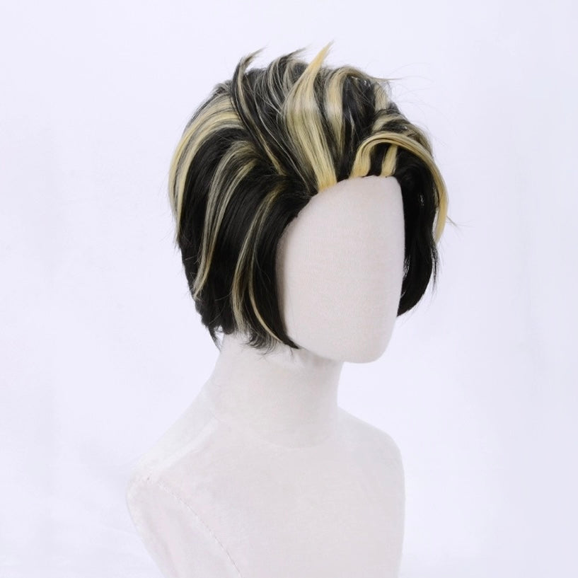 Tokyo Revengers Hanma Shuji Kurzes Mix-Haar Basic-Perücke
