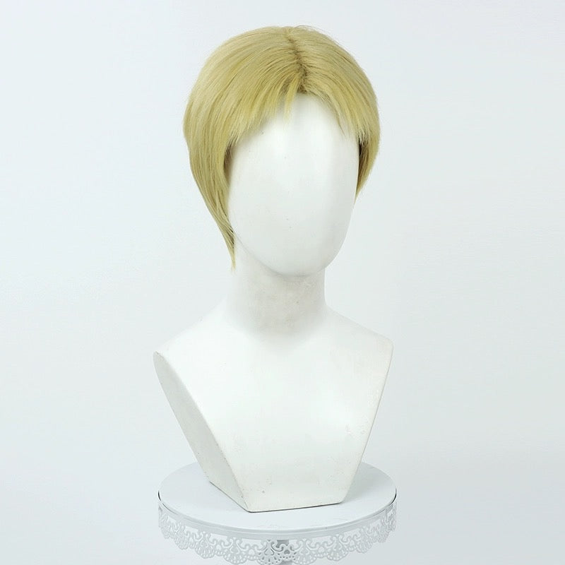 Attack on Titan Reiner Braun Short Green Hair Basic Wig