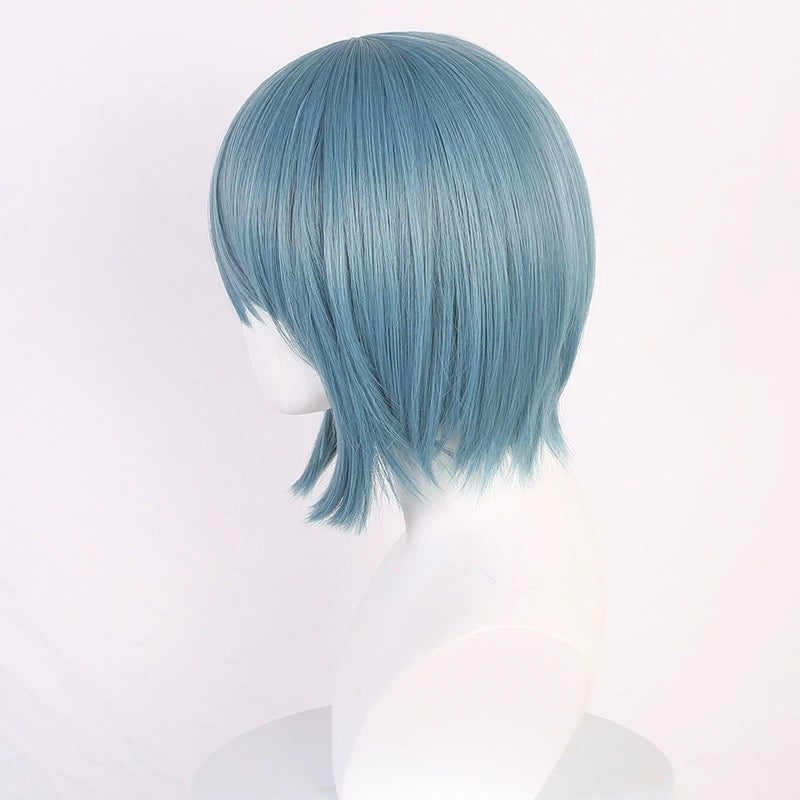 Puella Magi Madoka Magica Miki Sayaka Peruca Básica de Cabelo Curto Bule