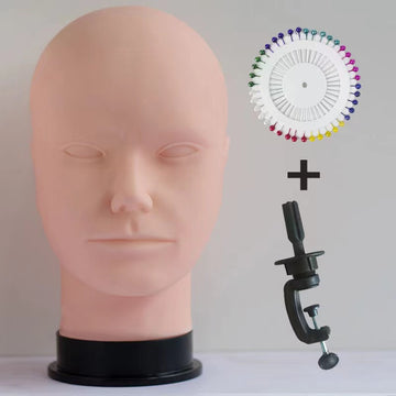 Bald Mannequin Head Male Professional Cosmetology For Wig Making, Display Wig Stylist Tools - KOOLLIA