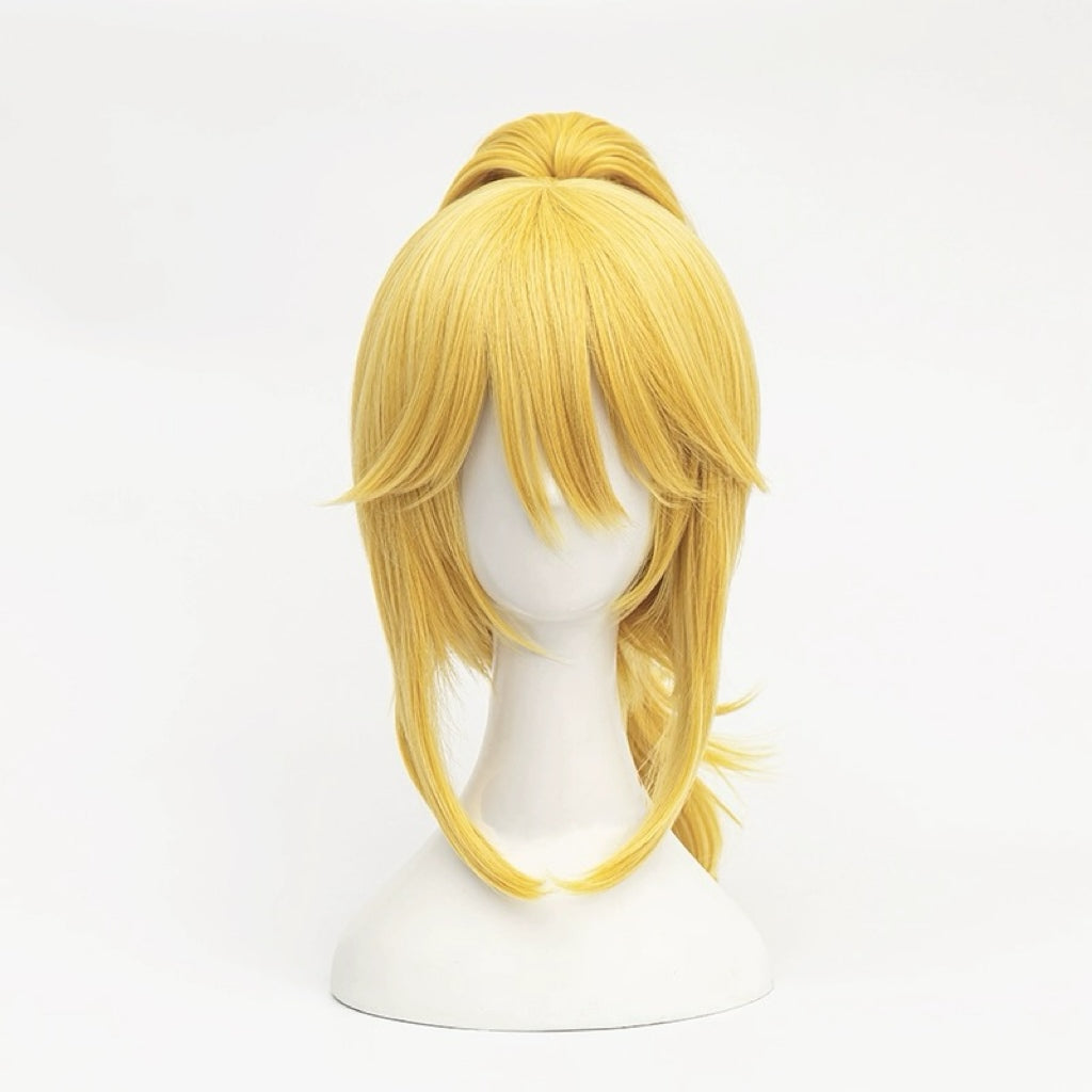 Super Mario Bowser Koopa Long Yellow Hair Basic Wig
