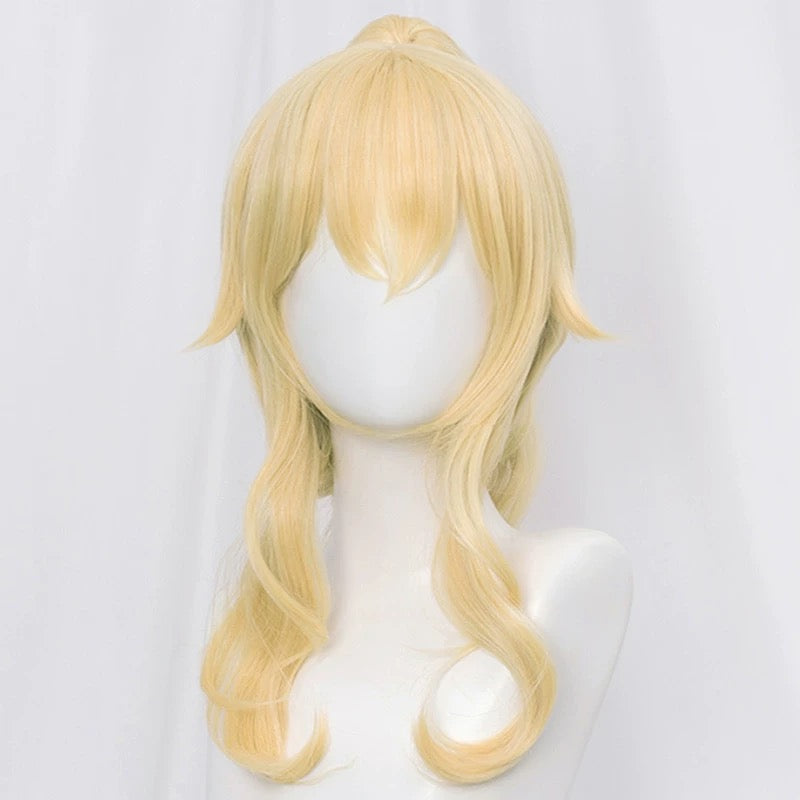 Genshin Impact Jean Gunnhild Lange gelbe Haare Basic Perücke