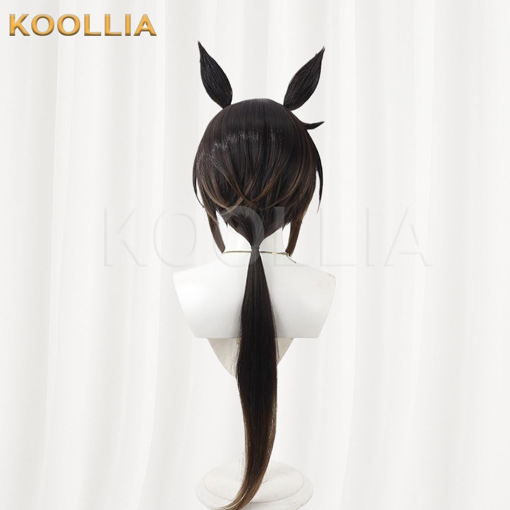 Uma Musume Pretty Derby Stay Gold Black-Brown Gradient Basic Wig