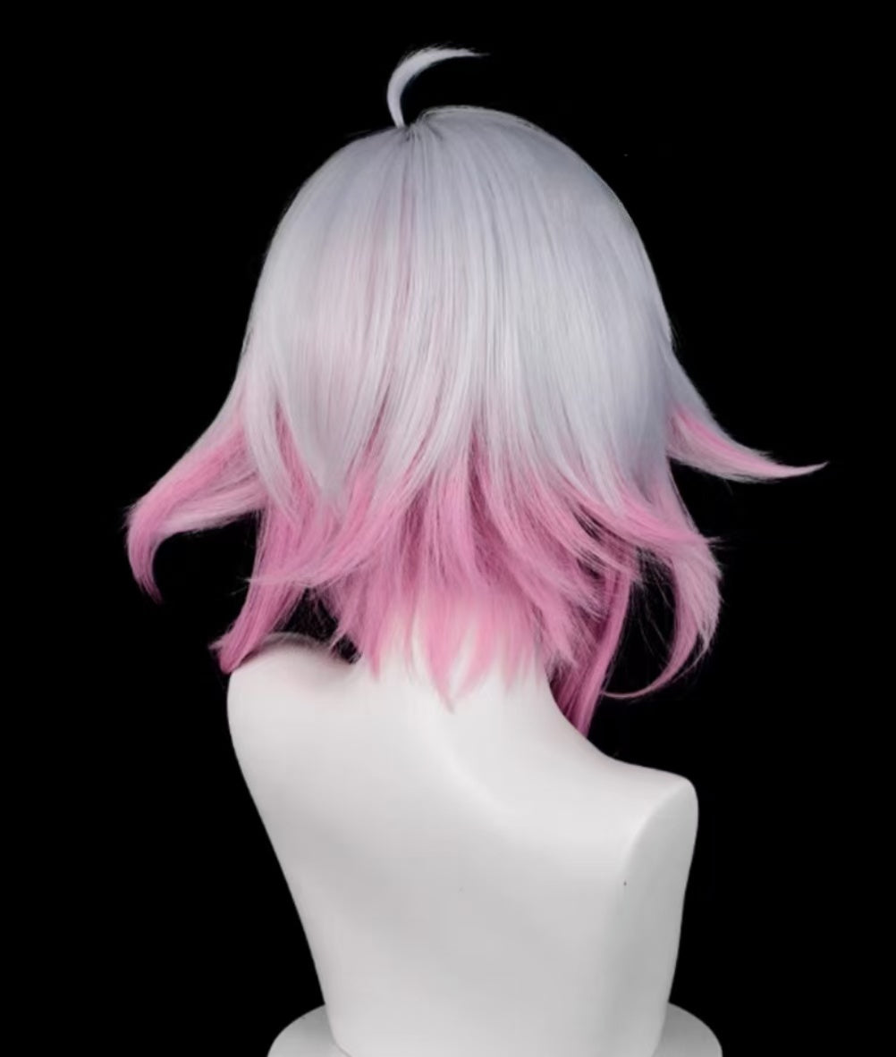 League of Legends & Arcane Briar Kurzes rosa Haar Basic Perücke