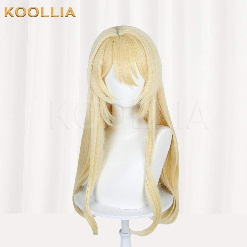 Aikatsu! Hoshimiya Ichigo Golden Blonde Long Wavy Basic Wig