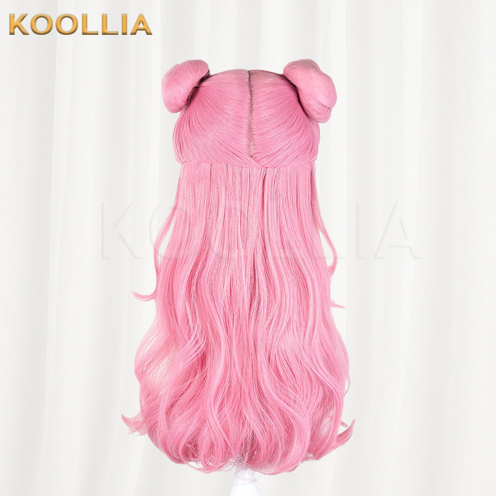 You and I Are Polar Opposites Miyu Suzuki Pink Long Double Bun Basic Wig