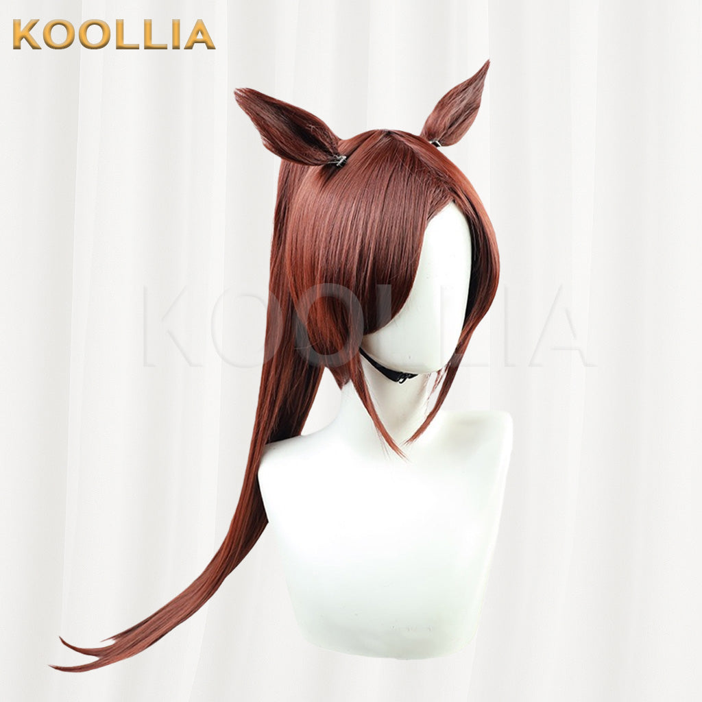 Umamusume Pretty Derby Sakura Bakushin O Reddish Brown Long Hair Basic Wig