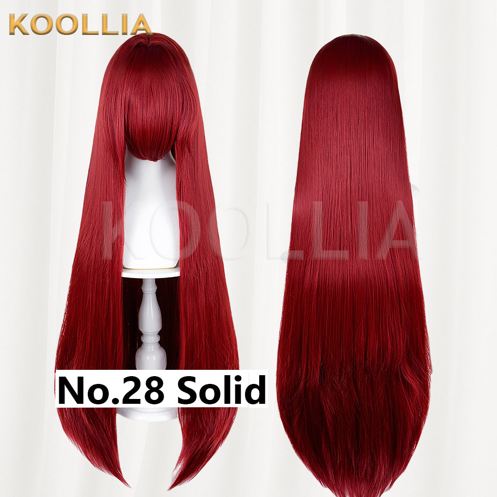 Thickened All-purpose 100cm High Temperature Root Boost Basic Wig with Scalp Top (Around 600g)