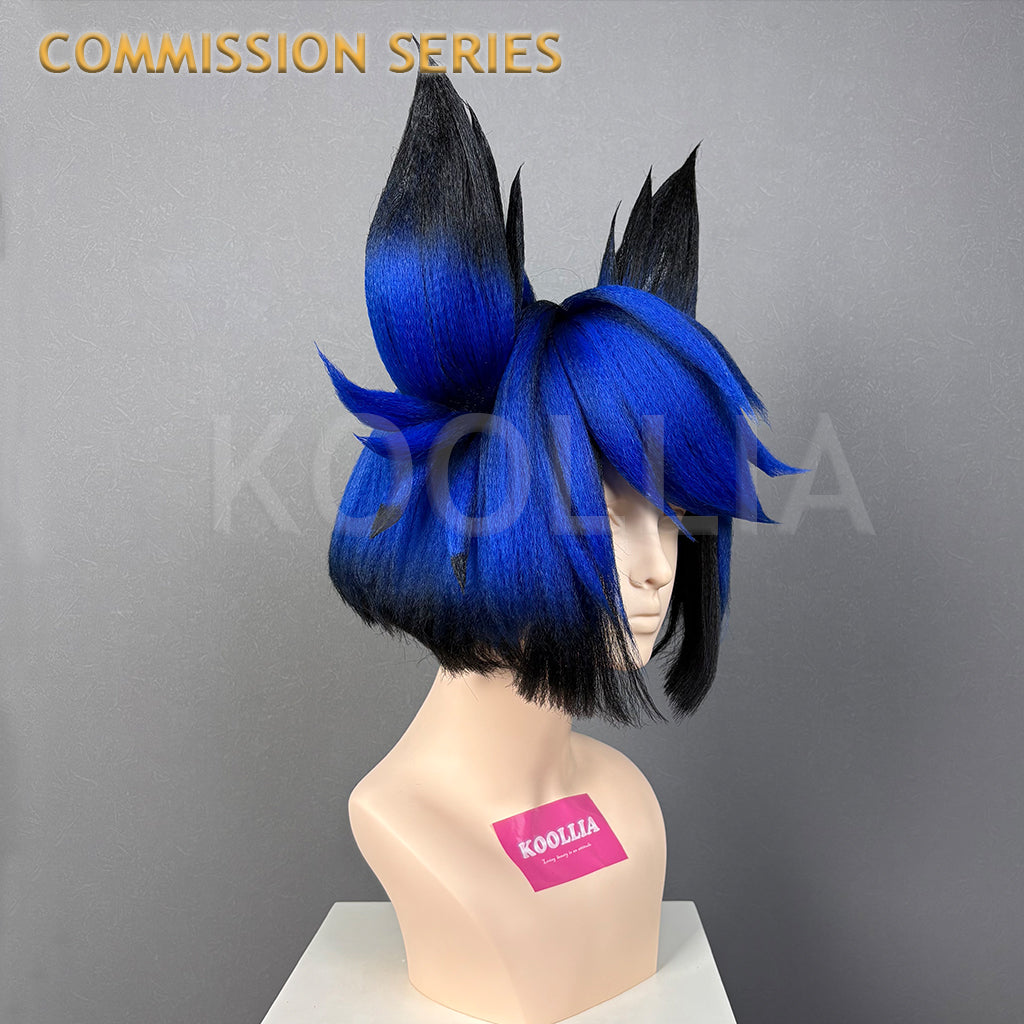 Hazbin Hotel Blue Alastor Commission Wig