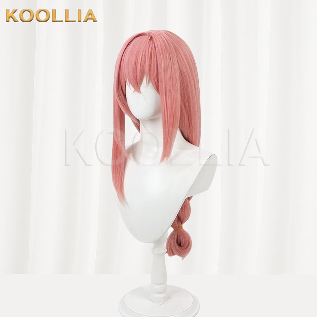 Zenless Zone Zero Tsukishiro Yanagi Light Pink Fluffy Single Braid Basic Wig