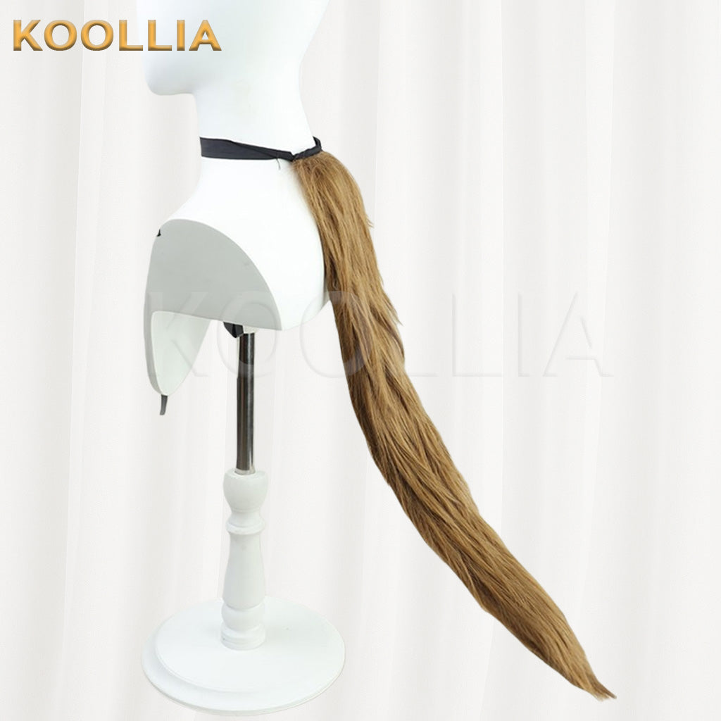 Umamusume Pretty Derby Smart Falcon Light Brown Medium Long Hair Basic Wig