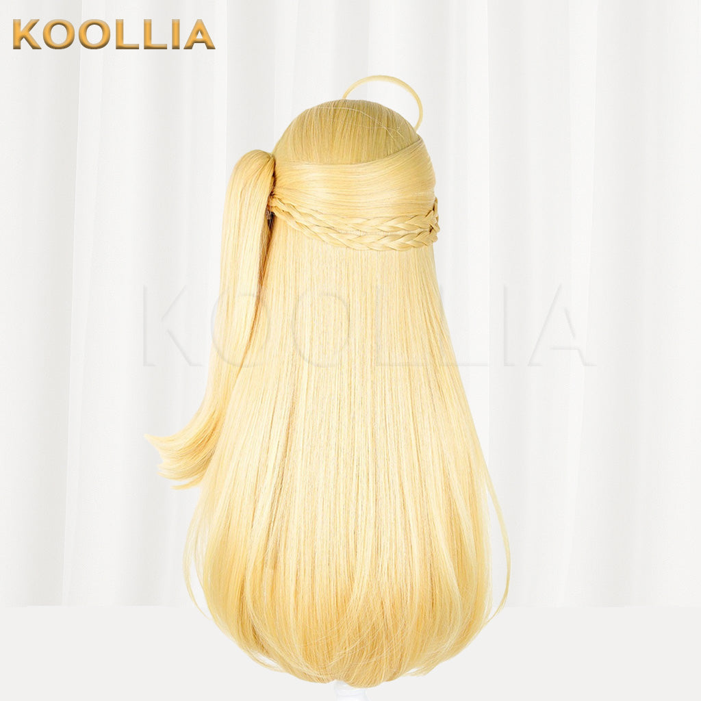 Zenless Zone Zero Cici Fu Light Blonde Clip-on Ponytail Basic Wig