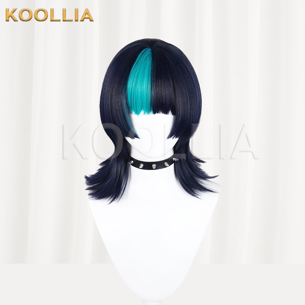 Jujutsu Kaisen Kirara Hoshino Navy Teal Highlight Mullet Basic Wig