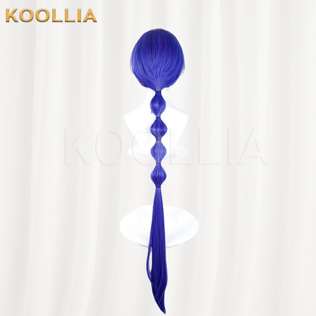 Zenless Zone Zero Promiya Sapphire Blue Short Hair Bubble Braid Basic Wig