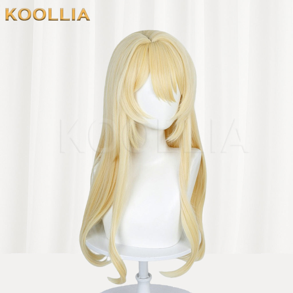 Aikatsu! Hoshimiya Ichigo Golden Blonde Long Wavy Basic Wig
