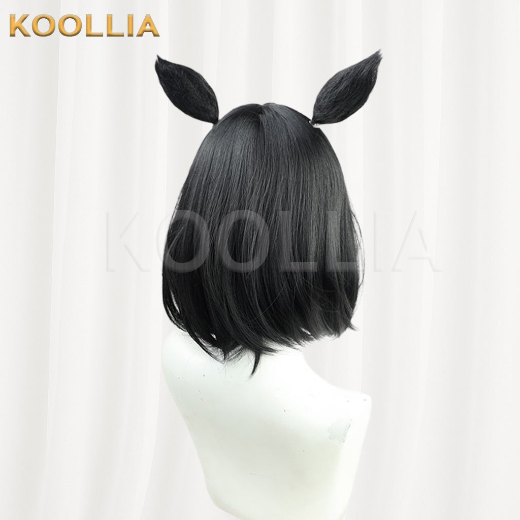 Umamusume Pretty Derby Eishin Flash Black Short Hair Basic Wig